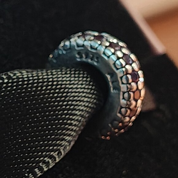 Authentic Retired Pandora Inspiration Within Spacer with Pink Zirconia - 791359P - Picture 3 of 5